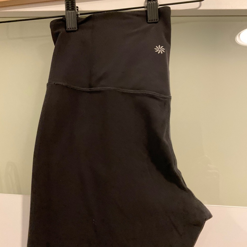 Athleta black elation straight leg pants 
Size medium tall
